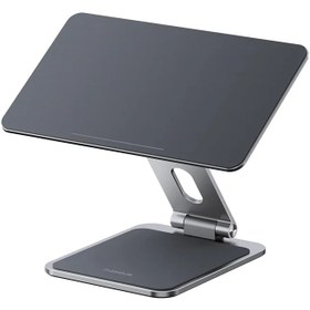 تصویر پایه تبلت مغناطیسی بیسوس مدل MagStable Series Baseus MagStable Series Magnetic Tablet Stand for Pad 10.9″/11″ Space Grey B10460300811-00