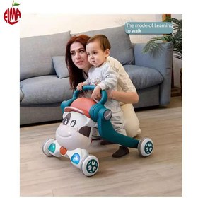 تصویر واکر سه کاره طرح گاو کلاه دار Toyofun baby walker code:B80