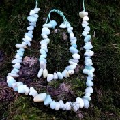 تصویر ست دستبند و گردنبند سنگ آمازونیت 