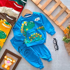 تصویر ست بلوز شلوار دورس گلدوزی شیر سایز ۴ تا ۶ سال رنگ کرم 