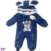 تصویر کاپشن سرهمی نوزادی طرح خرس 