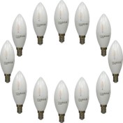 تصویر لامپ ال ای دی 7 وات نمانور مدل شمعی پایه E14 بسته 12 عددی - سفید 