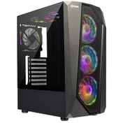 تصویر کیس کامپیوتر فاطر FG-740M RGB Mid Tower مشکی Fater FG-740M RGB Mid Tower Black Computer Case
