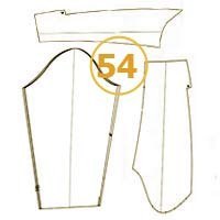 تصویر الگوی آستین تک سایز 54 