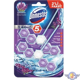 تصویر جرمگیر و خوشبوکننده آویز توالت فرنگی دامستوس Domestos دو عددی 