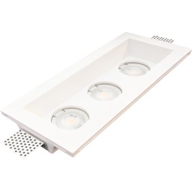 تصویر هالوژن گچی مدل فیوری تریپل Fury Tripple Gypsum frameless light