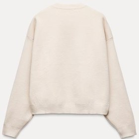 تصویر سویشرت زنانه زارا BASIC PLAIN KNIT SWEATSHIRT 