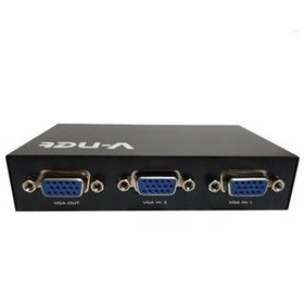 تصویر سوئیچ 2 پورت VGA دستی وی نت V-SWVGAM02 V-net VSWVGAM02 / VGA 2x1 Switch