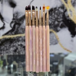 تصویر ست قلم 7 تکه ی کارآموزی کاشت ناخن درجه یک (مناسب کاشت پودر،پلی ژل و طراحی)) 