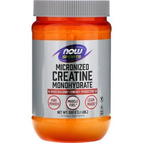 تصویر کراتین مونوهیدرات میکرونایز ناو Creatine Monohydrate Micronized NOW 500gr 