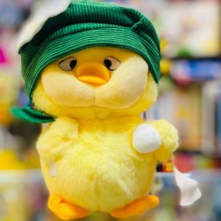 تصویر عروسک پولیشی جوجه بامزه کلاه دار 