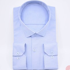 تصویر پیراهن مردانه فلورا کد ۱۰۹ رنگ آبی کاربنی 