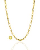 تصویر زنجیر طلا دیپلمات متوسط کد NC114 