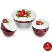 تصویر سرویس انارخوری یلدا چینی زرین فرم اس 7 پارچه 