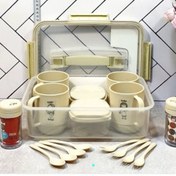 تصویر زیبا سرویس چایخوری 4 نفره مسافرتی هاوایی 34035 