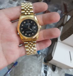 تصویر ست ساعت مچی زنانه رولکس مدل 369175 بند استیل ضد زنگ طلایی 