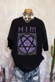 تصویر تیشرت متال HIM هیم - L / مشکی HIM tshirt