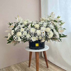 تصویر گل ترحیم سفید کد 11 