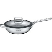 تصویر ماهی تابه استیل کف لیزری عرشیا 30 سانتی متری مدل SS050-3168 ARSHIA SS050-3168 Stainless Steel Non-Stick 3Ply WokPan with Lid 30CM