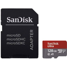 تصویر رم میکرو ۱۲۸ گیگ سن دیسک SanDisk Ultra U1 80MB/s + خشاب ا SanDisk micro Ultra U1 80MBs 128GB SanDisk micro Ultra U1 80MBs 128GB