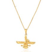 تصویر آویز طلا بدون زنجیر طرح فروهر کد CP405 