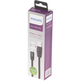 تصویر کابل تبدیل USB به microUSB فیلیپس مدل DLC2519 CB طول 1.8 متر Philips DLC2519 CB USB to MicroUSB Cable 1.8 m