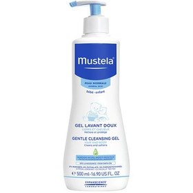 تصویر ژل شستشوی سر و بدن کودک درموکلینزینگ mustela 