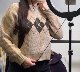 تصویر بافت وارداتی طرح سنتی - آبی 