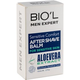 تصویر افتر شیو حاوی عصاره آلوئه ورا مناسب پوست حساس حجم 110 میلی لیتر بیول Biol Aloevera After Shave For Sensitive Skin 110 ml