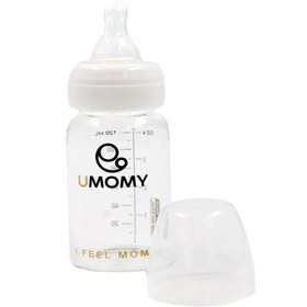 تصویر شیشه شیر پیرکس کلاسیک یومامی متوسط 120 میلی لیتر Umomy Medium Classic Neck Baby Bottle 120 Ml