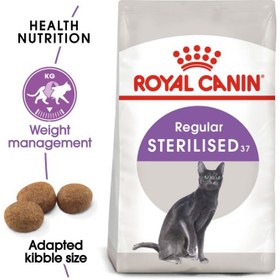 تصویر غذای خشک گربه عقیم شده رویال کنین وزن 10 کیلوگرم Royal Canin regular Sterilised37 cat dry food