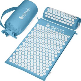 تصویر چاکرامت و بالشتک سوزنی BREEVIN BREEVIN Acupressure Mat with Cushion - Acupuncture Mat for Back Pain Relieves Tension & Promotes Blood Circulation