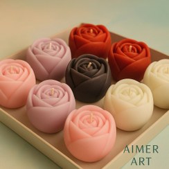 تصویر بسته ۱۰ تایی شمع گل پیونی بزرگ 