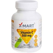 تصویر قرص ویتامین سی ۵۰۰ میلی گرم ایکس مارت | ۶۰ عدد | کمک به تقویت سیستم ایمنی بدن ا X Mart Vitamin C 500mg - 60 Tabs X Mart Vitamin C 500mg - 60 Tabs