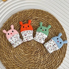 تصویر لثه گیر دستکشی نوزاد مدل 76114 طرح خرگوش 