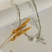 تصویر گردنبند راز گره نقره ای 