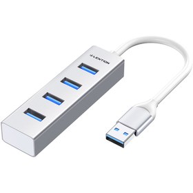 تصویر هاب USB 3.0 چهار پورت لنشن مدل H22S Lention H22S 4-in-1 USB 3.0 HUB