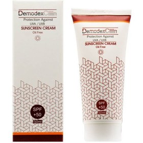 تصویر كرم ضد آفتاب اس پی اف 50 رنگی فاقد چربی 50 میلی لیتر دمودكسیلین DemodexCilin Oily Skin Sunscreen Cream 50ML