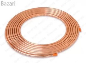 تصویر لوله مسی کلاف 50 متری سایز 3/8 با ضخامت 0/75 مارک مهر اصل copper pipe mehr asl 3/8