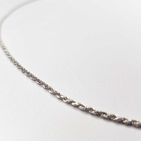 تصویر زنجیر نقره طنابی ایتالیایی کد C2081 با روکش طلا سفید 