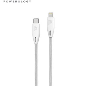 تصویر کابل شارژ تایپ سی به لایتنینگ 1.2 متر پاورولوژی مدل pcab001 Powerology pcab001 ا Powerology Type-C To Lightning 1.2 m