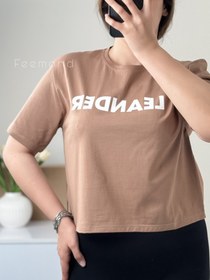 تصویر کراپ تیشرت لندر - مشکی / فری مناسب ۳۶ تا ۴۲ Leander crop T-shirt