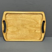 تصویر سینی مستطیل چوبی کلاسیک بزرگ 