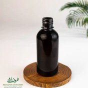 تصویر بطری پلاستیکی پت 60 سی سی گرد دهانه 18 - قهوه ای / تک فروشی 