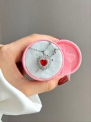 تصویر گردنبند ست قلب و شمشیر با جنس استیل 