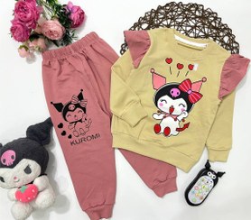 تصویر بلوز شلوار دخترانه کرومی چیندار 