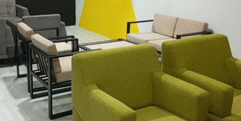 تصویر نیم ست مبل اداری بامو مدل F10 ظرفیت ۴ نفره 