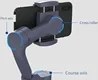 تصویر گیمبال موبایل و دوربین اکشن مدل f12 3-axis foldable gimbal 