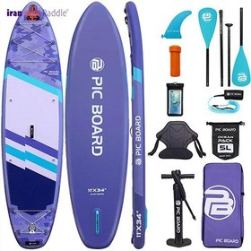 تصویر پدل‌ برد Camouflage برند pic board رنگ بنفش 