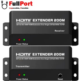 تصویر اکستندر HDMI تی سی تی مدل TC-HEX-200RP پشتیبانی تا 200 متر TCT TC-HEX-200RP CAT5e-6 TCP-IP 200M HDMI Extender